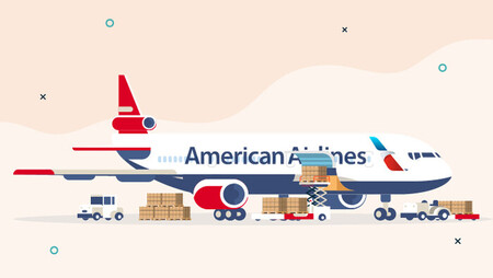Illustration of an American Airlines plane