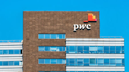 Exterior shot of PwC building in Warsaw, Poland